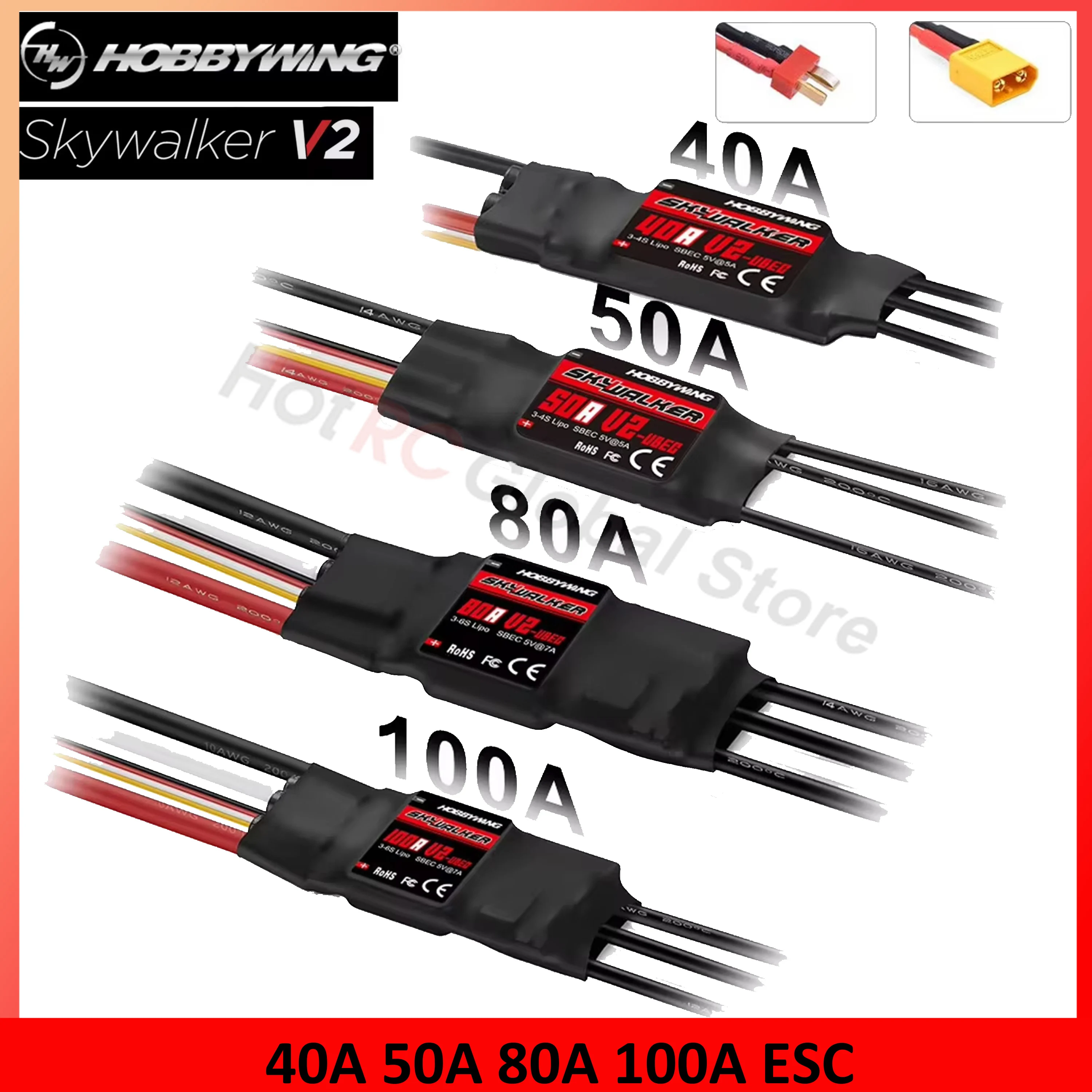 Drone Motor - Hobbywing Skywalker V2 Series 40a 50a