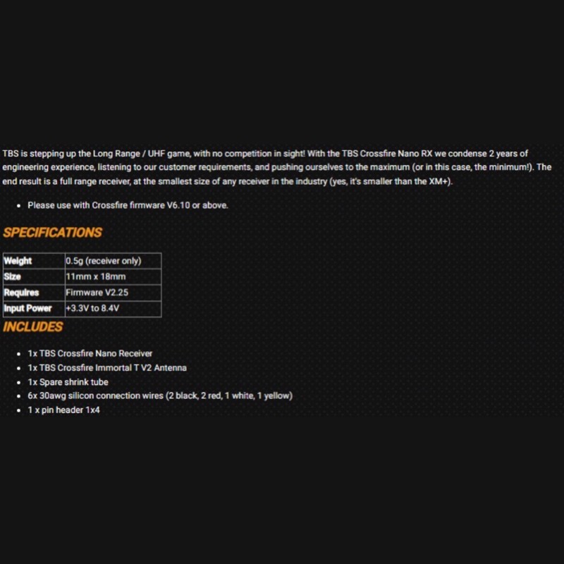 A49K-TBS Voor LONG RANGE R/C Z - Tbs Fpv Crossfire recensie en prijs